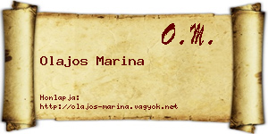 Olajos Marina névjegykártya